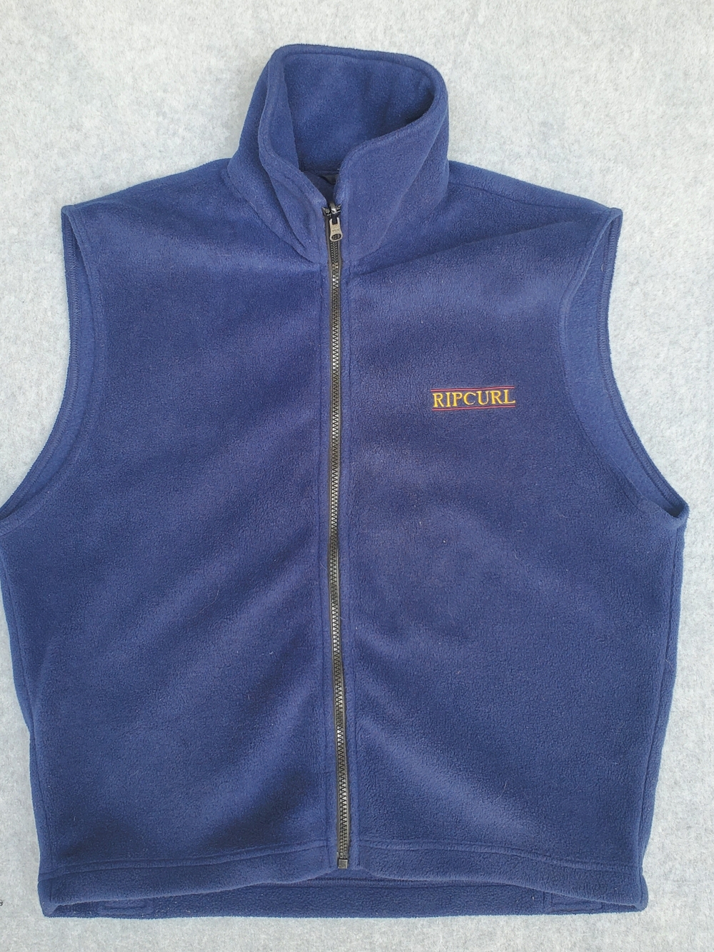 Rip Curl Navy Blue Fleece Vest with Yellow Logo